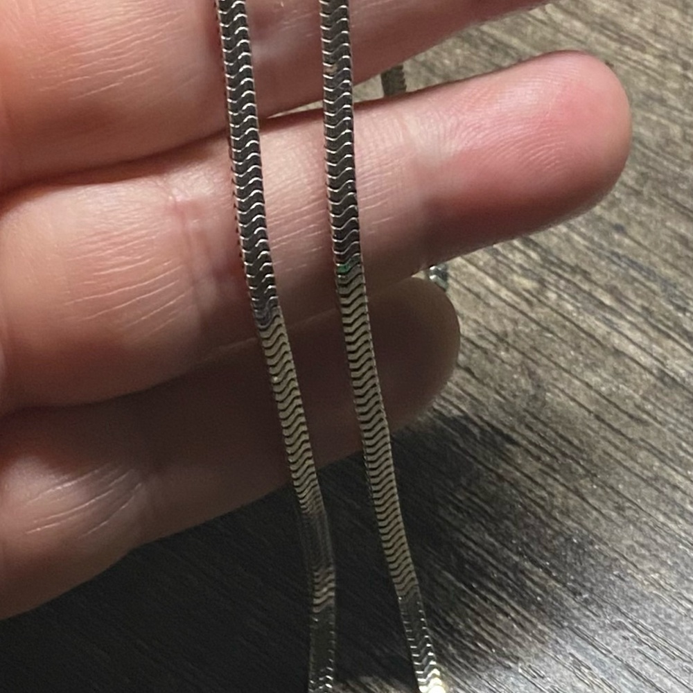 O-8: STURDY Sterling High Polished Foxtail / Snake Chain 16” Box - non-twist - Picture 11 of 16